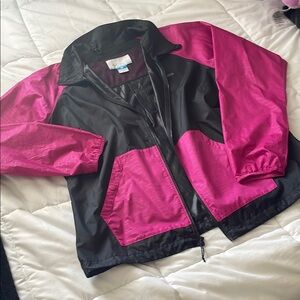Black and Pink Windbreaker Jacket